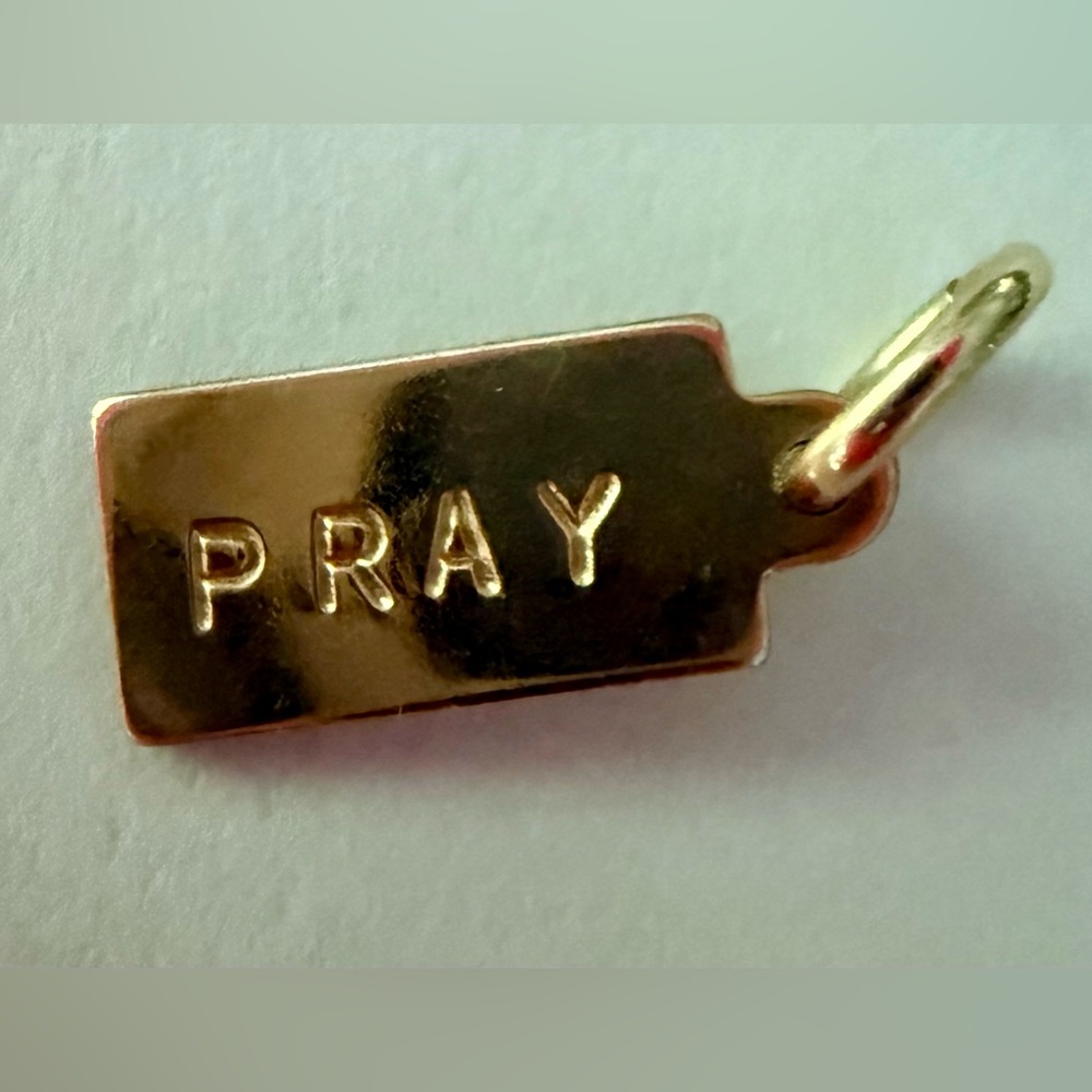 James Michelle Jewelry Mini Tag gold necklace charm